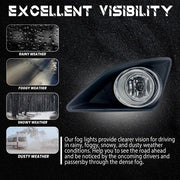 DURAFORCE Chrome Fog Lights Pair w/wiring for 2009-2010 for Toyota Corolla LE CE XLE XRS