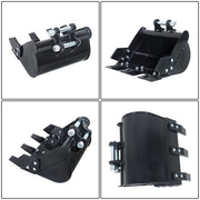 DURAFORCE New Mini Excavator 400mm Tooth Bucket Digger Machine Attachment With Teeth