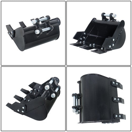 DURAFORCE New Mini Excavator 400mm Tooth Bucket Digger Machine Attachment With Teeth