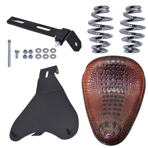 DURAFORCE Brown Motorcycle Bobber Solo Seat Spring For Yamaha V Star 1300 1100 950 650 250