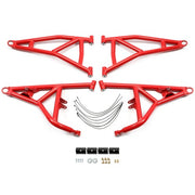 DURAFORCE For Polaris RZR XP 1000 / Turbo 2014-2023 Red High Clearance Steel Front A Arms