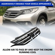 DURAFORCE ZZ2V00502 Front Bumper Upper Grille Grill w/Chrome Trim for Honda CRV 2012-2014