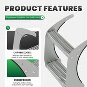 DURAFORCE 26" Fuel Tank Step For Peterbilt 389 All Models Silvery Non-Slip Fuel Tank Stair