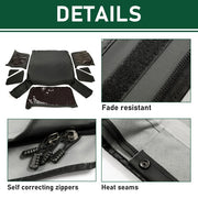 DURAFORCE 4 For Jeep Wrangler TJ Soft top Replacement, 97-06,w/Tinted Windows, Black Vinyl