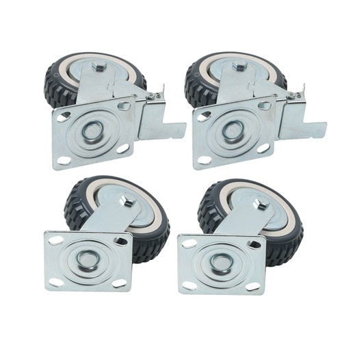 DURAFORCE Four 6 Grey PU Inclined Wheel Polyurethane Universal Wheels