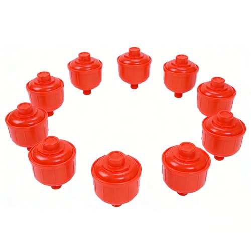 DURAFORCE 10PCS DISPOSABLE INLINE AIR FILTERS FIT FOR HVLP Paint Spray Gun Universal Red