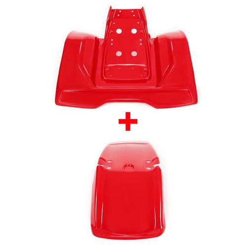 DURAFORCE Red Front + Rear Fenders ABS Plastic For Honda ATC200X 3-Wheeler 1983-1985 84