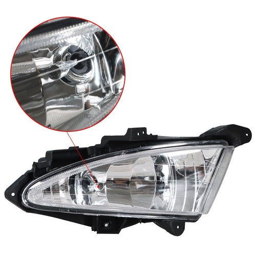 DURAFORCE L+R Bumper Clear Fog Light Assembly For 07-10 Hyundai Elantra Sedan 4-Door 2.0L