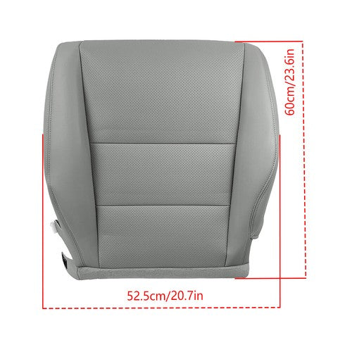 DURAFORCE New Driver Bottom Perforated Leather For 2007- 11 2012 Acura RDX Seat Cover Gray