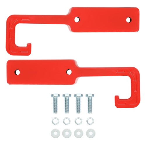 DURAFORCE Pair Red Steel Tow Hooks Kit For Jeep Grand Cherokee WK2 2015-2023 2016