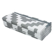 DURAFORCE 9x12ft Waterproof Outdoor Rug Outdoor Plastic Straw Rug For Camping Gray White
