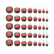 DURAFORCE 40 Pack 1/4 Inch 80 Grit Cylindrical Shape Sanding Wheels 8 Sizes Flap Wheel Set