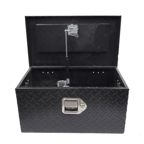 DURAFORCE For Pickup Trailer Black Aluminum Diamond Plate 20"×12"×9.5" Tool Box w/Keys