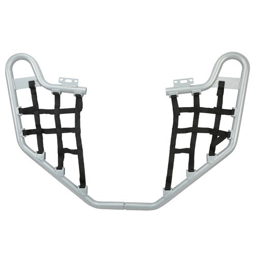 Silver Pair Of Nerf Bars With Black Nets Set for Honda TRX 700XX 2008 2009