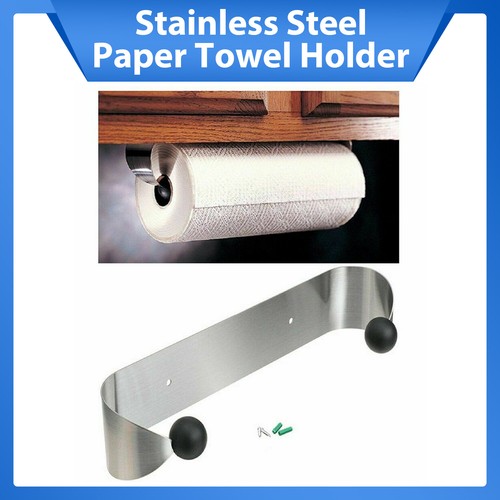 DURAFORCE Paper Towel Holder Under Cabinet Wall Mount Roll Rack for Kitchen Bathroom