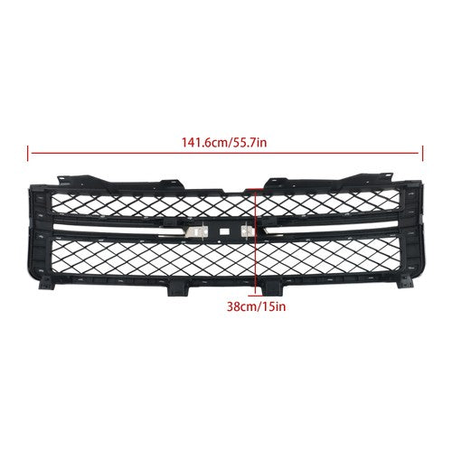 DURAFORCE Front Bumper Grille Black Chrome For Chevy Silverado 2500HD 3500 HD 2011-14