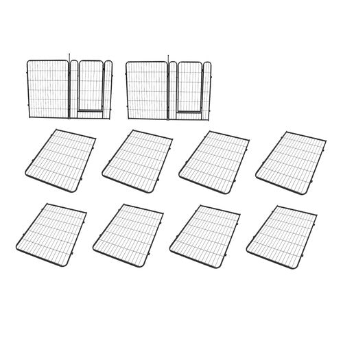 DURAFORCE 12 Panels 40x27 inch Dog Playpen Crate Fence Pet PlayPen Exercise Cage