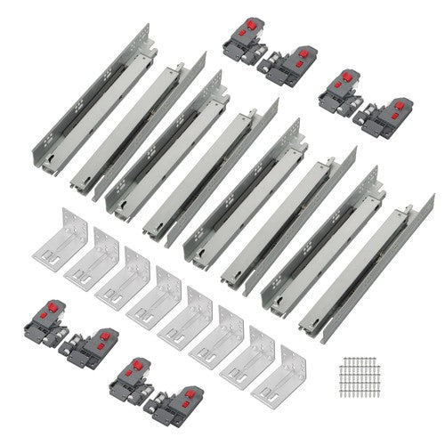 DURAFORCE 4 Pairs Undermount Drawer Slides 15 inch Undermount Soft Close Drawer Slides