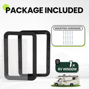 DURAFORCE Entry Door RV Window Clear Glass For Universal RV Trailer Camper Motorhome