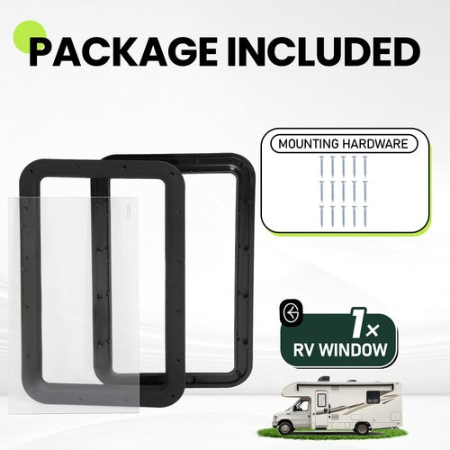 DURAFORCE Entry Door RV Window Clear Glass For Universal RV Trailer Camper Motorhome