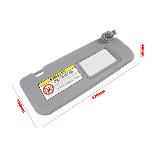 DURAFORCE Right Passenger Side Gray Sun Visor for Hyundai Accent 1E 1.6L L4 Gas 2011-2015