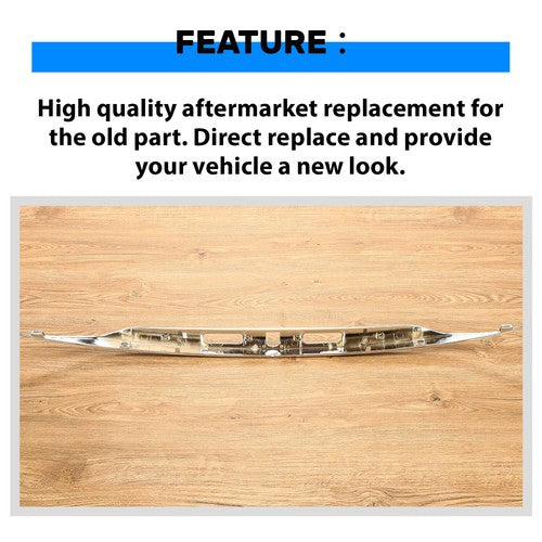 Rear License Garnish Chrome Trim Trunk Molding for 2016 2017 Honda Accord Sedan