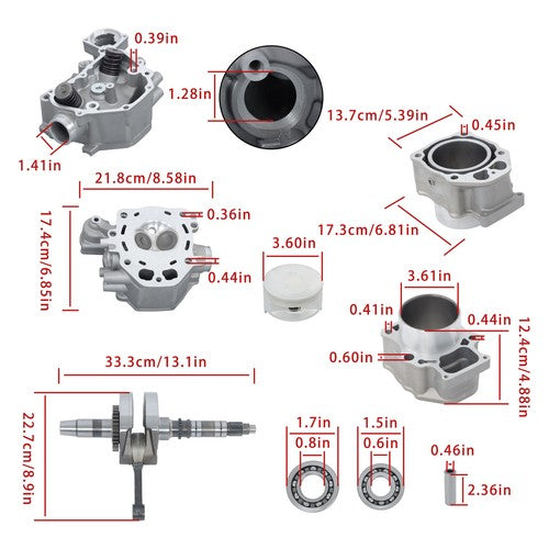 DURAFORCE For Honda Engine Rebuild Kit Crankshaft 12200-HP7-A01 09-24 TRX500 13000-HR3-A40