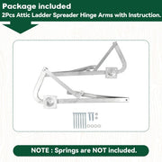 DURAFORCE Pair Attic Ladder Spreader Hinge Arms FOR MFG after 2010 Werner Series 55-2