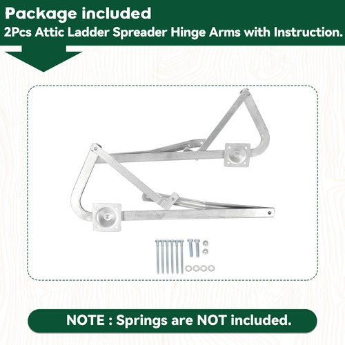 DURAFORCE Pair Attic Ladder Spreader Hinge Arms FOR MFG after 2010 Werner Series 55-2