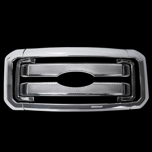 For 2011 2016 Ford F250 F350 Super Duty Chrome Grille Grill Full Overlay Cover