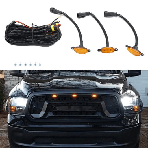 DURAFORCE 3x Amber Lens LED Front Grille Running Light for Dodge Ram 1500 2500 3500