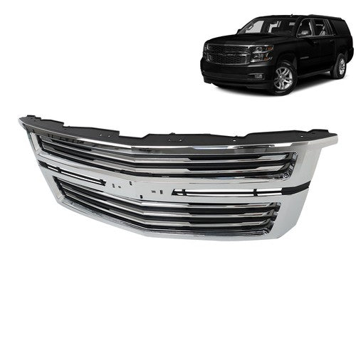 DURAFORCE Chrome Fit For Chevy Tahoe/Suburban LTZ 2015-2020 GM1200704 Front Upper Grille