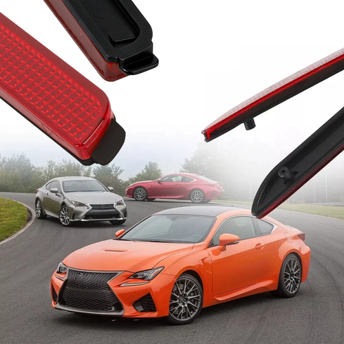 2x For Toyota RAV4 2019 2020-2023 Red Rear Bumper Reflector LED Stop Brake Light