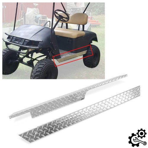 DURAFORCE Aluminum Diamond Plate Rocker Panel Side Covers for EZGO TXT Golf Cart 1994-2013