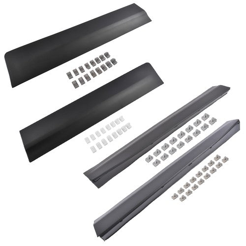 DURAFORCE 4Pcs Front Rear Lower LH & RH Door Trim Molding Black for Cadillac XT5 2017-2025