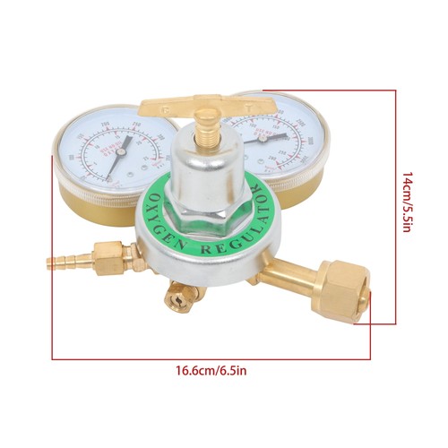 DURAFORCE Brass Oxygen Regulator CGA540 Pressure Gauge Victor Type Solid Brass