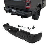DURAFORCE w/ Vent,w/o Sensor Holes Black Metal Rear Bumper Suitable For RAM 1500 2019-2022