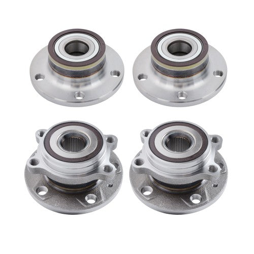 DURAFORCE 4pcs Front Rear Wheel Bearing Hub FWD For Volkswagen Passat Jetta Tiguan Audi TT
