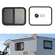 DURAFORCE 24" W X 20" H Horizontal Slide RV Exit Window W/Trim Ring For RV Cargo Trailer
