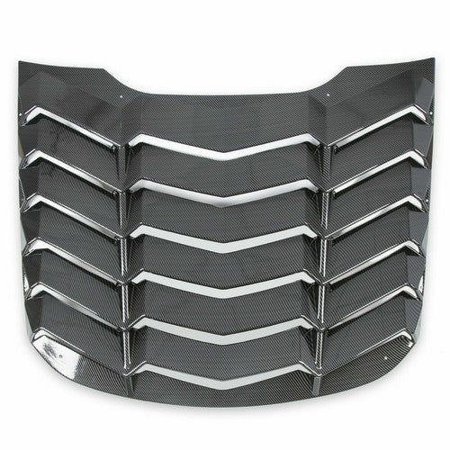 Rear Window Louver Cover Sun Shade Carbon Fiber for Ford Mustang 2015-2023