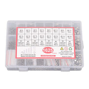 DURAFORCE 1625× M2 M3 M4 M5 Metric Screw Assortment, 304 Stainless Steel Bolts & Nuts