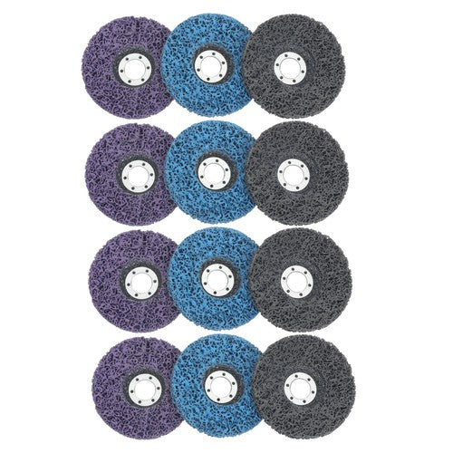 DURAFORCE 12 Pack: 4-1/2 x 7/8 Inch Diamond Grinding Discs Set 3 Colors for Angle Grinder