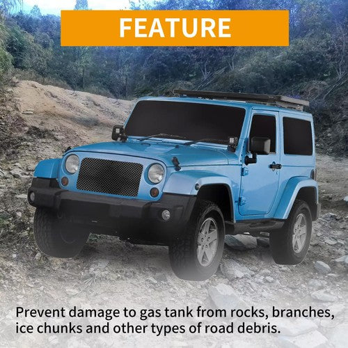 Gas Tank Skid Plate Fuel Tank for Jeep Wrangler JK 4WD 2007-2018 2-Door