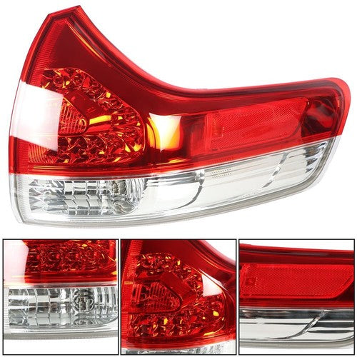 DURAFORCE Tail Light Brake Lamp Outer Red For Toyota Sienna 2011-2014 Right Passenger Side