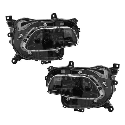 DURAFORCE Pair For 2014-2018 Jeep Cherokee Headlight Replacement HID/Xenon Clear Lens L+R