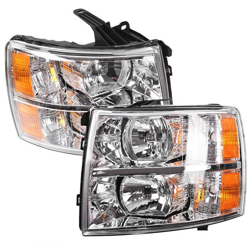 DURAFORCE Left+Right Side Headlights For Chevy Silverado1500 2500 3500 2007-2014 Headlamps