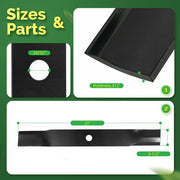 DURAFORCE 12 Mower Blades Fit John Deere #TCU15881 737 757 777 797 60" Decks #M131958