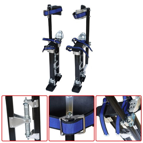 DURAFORCE 15" - 23" Adjustable Drywall Stilts Painters Walking Finishing Tools Black