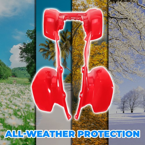 Red Front Rear Fender Set for Honda TRX 250R TRX250R 1986 1989 Plastics Kit