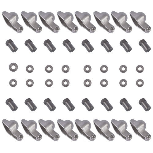 DURAFORCE Steel Roller Tip Rocker Arms Set for Small Block Chevy 350 1.5 Ratio 3/8" Stud